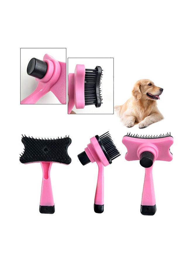 Loquat Pet Dogs Cats Multi-Function Hair Grooming Comb Cleaning Brush Orange/Black 7.87x2.36x4.92inch - Image 2