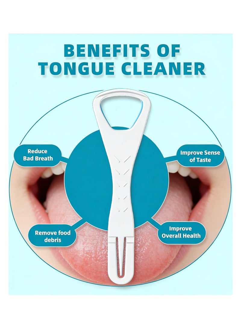 Tongue Cleaner, 30 Counts, Disposable Tongue Cleaner, Hygienic Scraper, Recycled Plastic, Clean Tongue, Promote Fresh Breath, Includes Safe Fold- Back Tooth Pick - Image 4