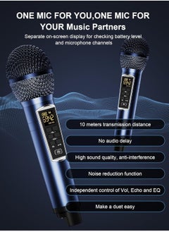 Portable Karaoke Machine with 2 Wireless Microphones – Rechargeable Speaker for Adults & Kids, Bluetooth/AUX/USB/TF Card, PA System for Parties, Home & Outdoor Fun - pzsku/Z5C3ECFFE71E3152D8C81Z/45/_/1740147741/6714124b-183e-44c8-9110-77a216981043