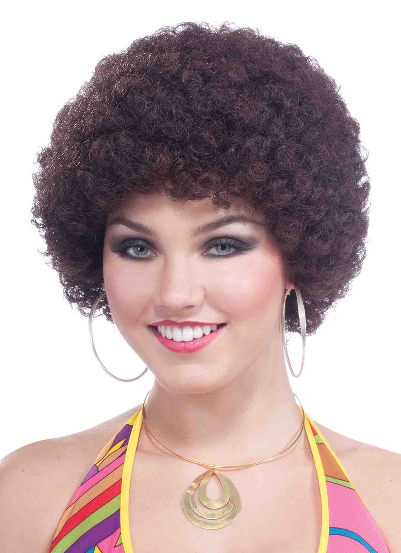 Rubies Forum Novelties Adult Afro Wig, Brown - Image 1