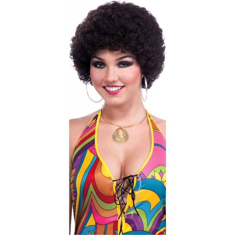 Rubies Forum Novelties Adult Afro Wig, Brown - Image 3