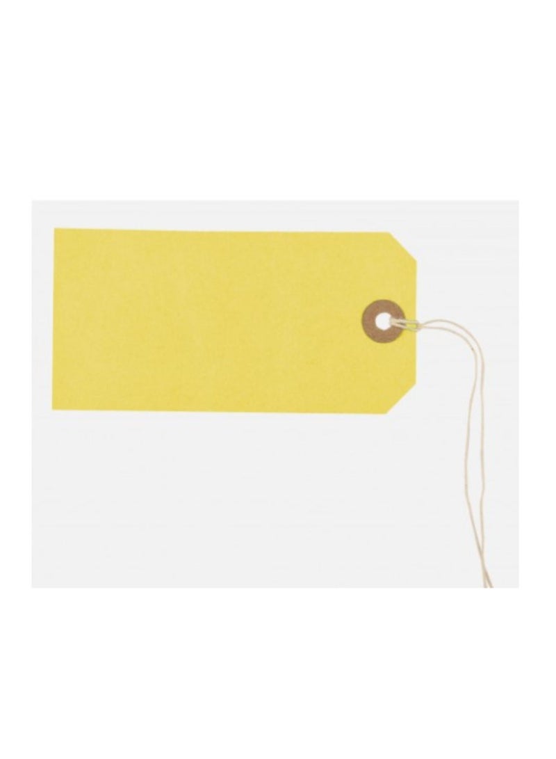 TIGER Coloured Strung Tags-120 x 60mm-Yellow (Pack of 250) - Image 1