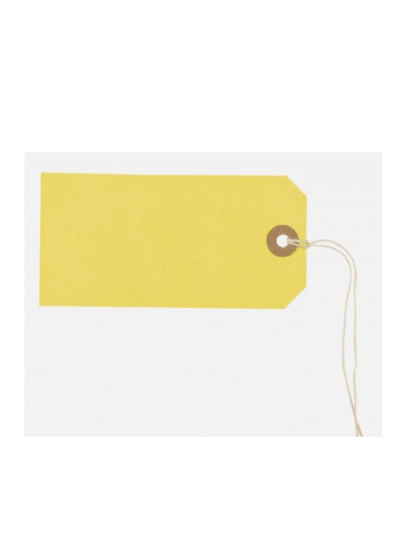 TIGER Coloured Strung Tags-120 x 60mm-Yellow (Pack of 250) - Image 2