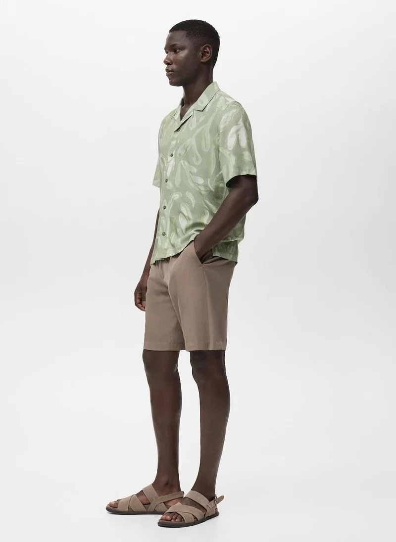 Mango Man  Fluid relaxed-fit printed shirt for Men | Best Price UAE