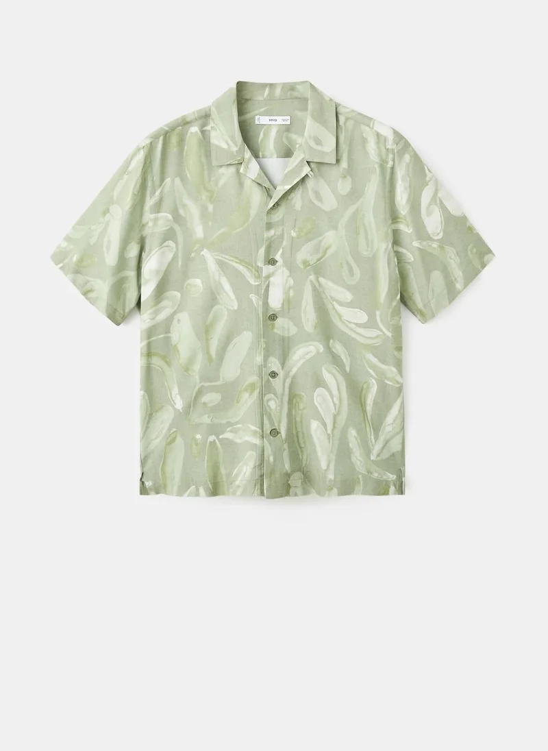 Mango Man  Fluid relaxed-fit printed shirt for Men | Best Price UAE