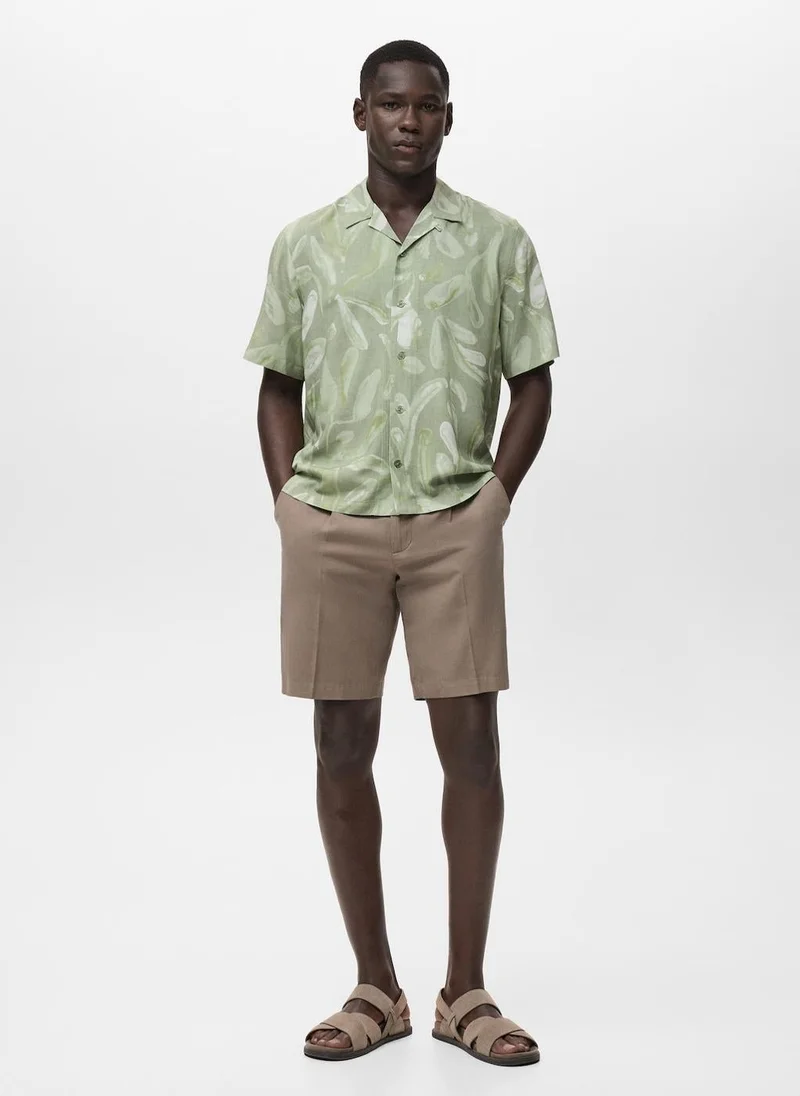 Mango Man  Fluid relaxed-fit printed shirt for Men | Best Price UAE