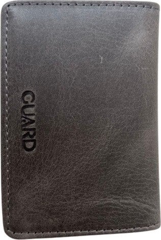 TahTicMer Guard Wallet Mini Magnetic Card Holder Business Card Holder Genuine Leather 10.5x7.5x2 cm Mini Gray  - Image 5