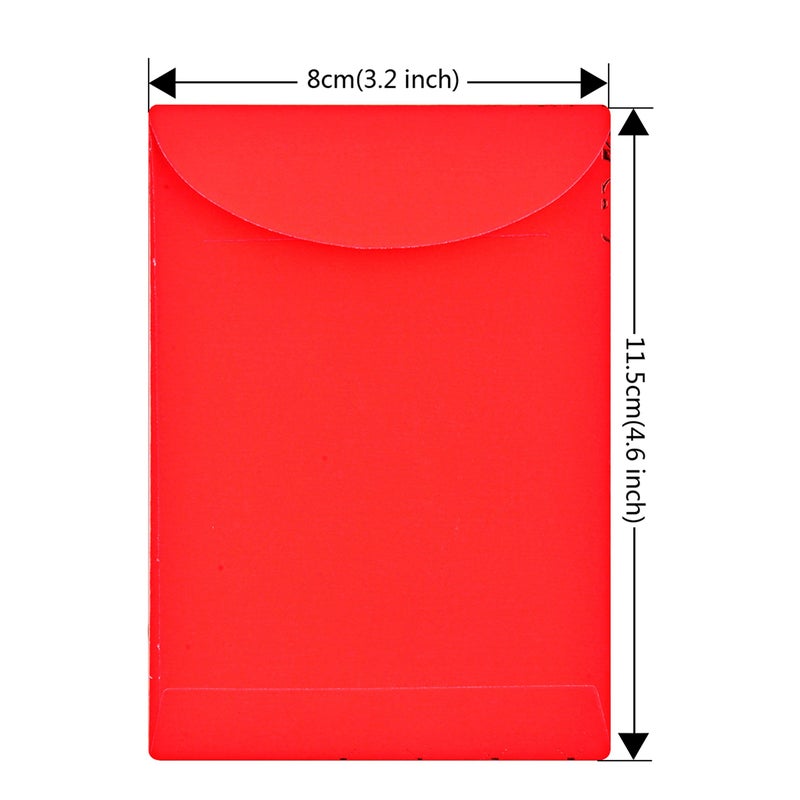 ELLZK Chinese Red Envelopes Lucky Money Envelopes 2025 Chinese New Year Snake Year Envelope Small (6 Patterns 36 Pcs) Gold Foil - Image 3