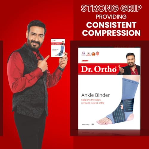 Dr. Ortho Ankle Brace with Elastic Strap for Ankle Pain | Ankle support | Band for Pain Relief | Stretchable Wrap for Sports | Adjustable - Universal Size - Image 2
