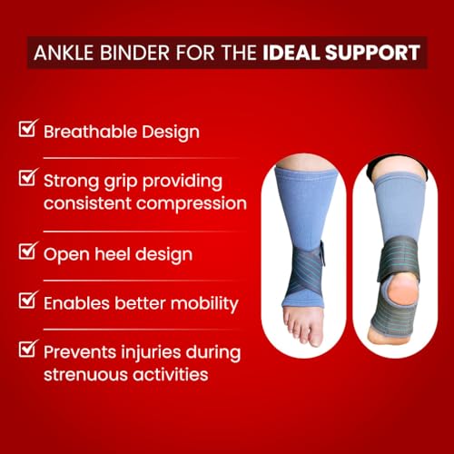 Dr. Ortho Ankle Brace with Elastic Strap for Ankle Pain | Ankle support | Band for Pain Relief | Stretchable Wrap for Sports | Adjustable - Universal Size - Image 3