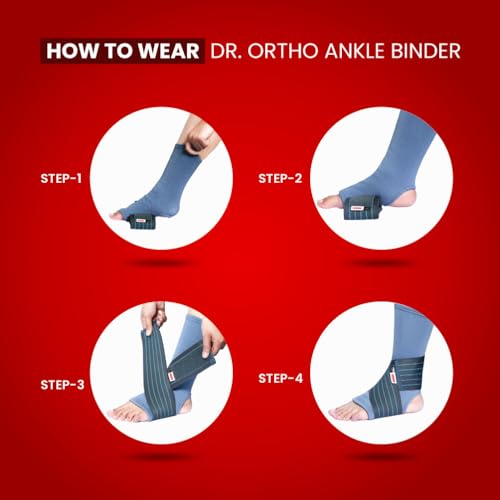 Dr. Ortho Ankle Brace with Elastic Strap for Ankle Pain | Ankle support | Band for Pain Relief | Stretchable Wrap for Sports | Adjustable - Universal Size - Image 5