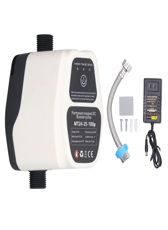 Walfront 24V DC Water Pressure Booster Pump 100W 25L/Min Quiet Shower Pump with Auto Sensing Brushless Motor Portable Design for RV Tiny House (100‑240V US Plug) - Image 2