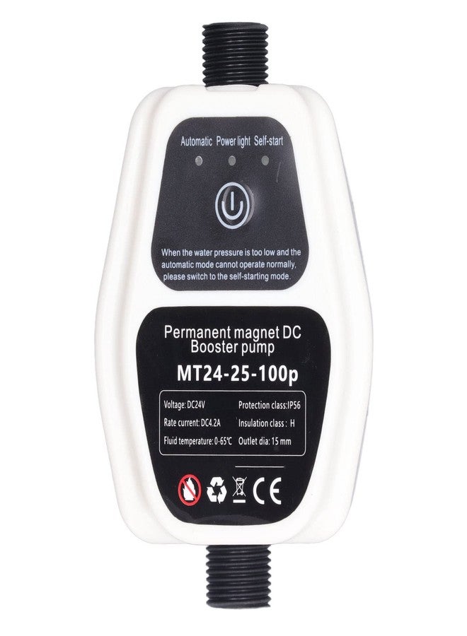Walfront 24V DC Water Pressure Booster Pump 100W 25L/Min Quiet Shower Pump with Auto Sensing Brushless Motor Portable Design for RV Tiny House (100‑240V US Plug) - Image 1