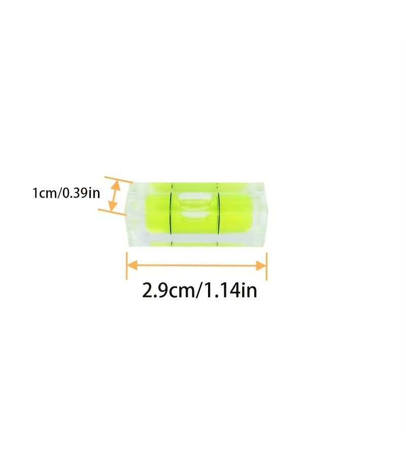 4 Pack Rectangular Spirit Levels 10x29mm Bubble Square Measuring Tool - Image 3
