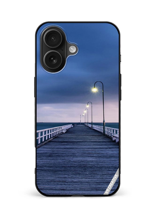 Protective Case Cover For Apple iPhone 16 Pathway To Sea Design Multicolour