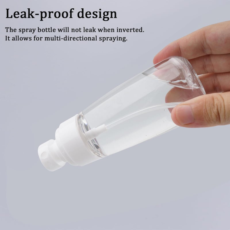 Cosywell Fine Mist Spray Bottle TSA Approved 3.4oz 100ml 3 Pack Empty Cosmetic Refillable Travel Containers Plastic Spray Bottle for Perfume Essential Oils Toners Rose Water Cosmetics (3Clear) - Image 4