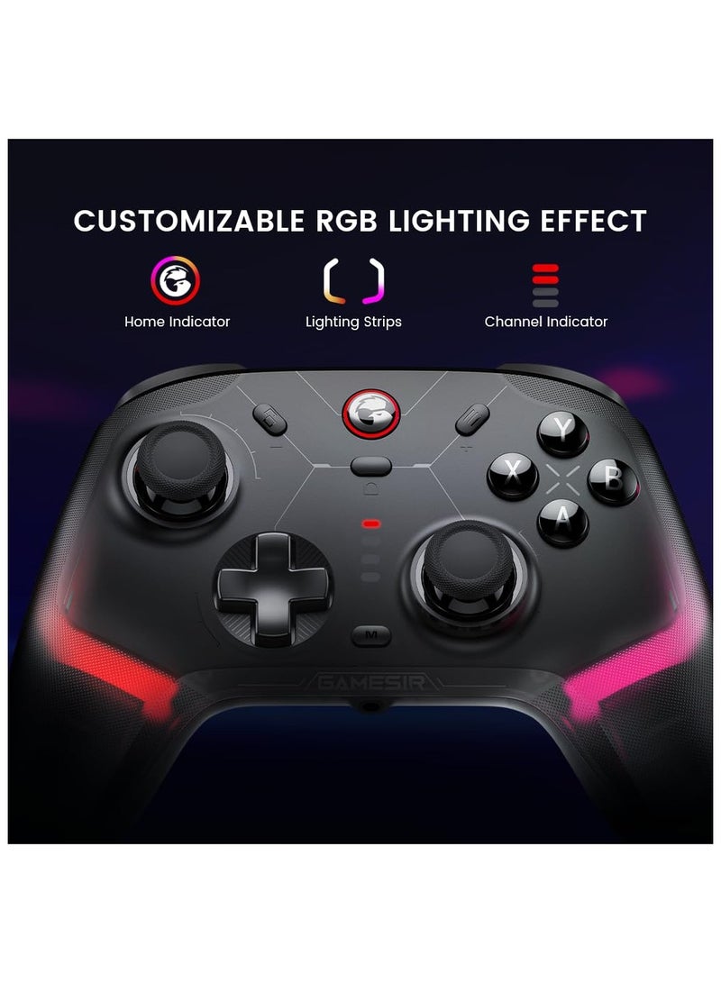 GameSir T4 Cyclone 2 Wireless Game Controller Mag-Res TMR Sticks 1000Hz Report Rate Hall  Micro 2-in-1 Triggers RGB Lighting with Charging Dock for PC/Switch/iOS/Android, Gamepad PC Controller - Image 5