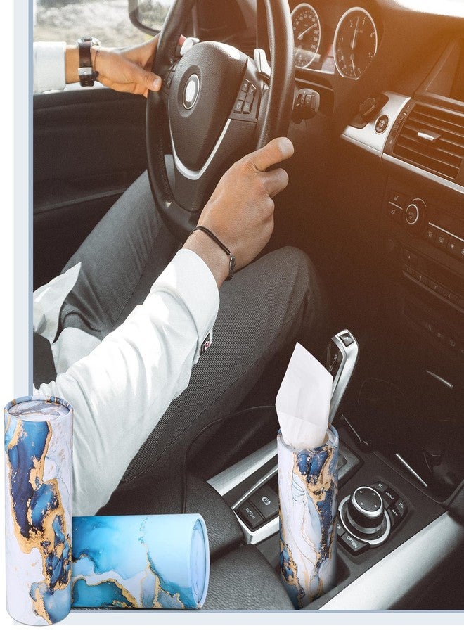 Cunhill 12 Pieces Cylinder Car Tissues Boxes Printed Car Napkins Round Disposable Tissues Boxes Travel Facial for Cup Holder(Griotte Style) - Image 4