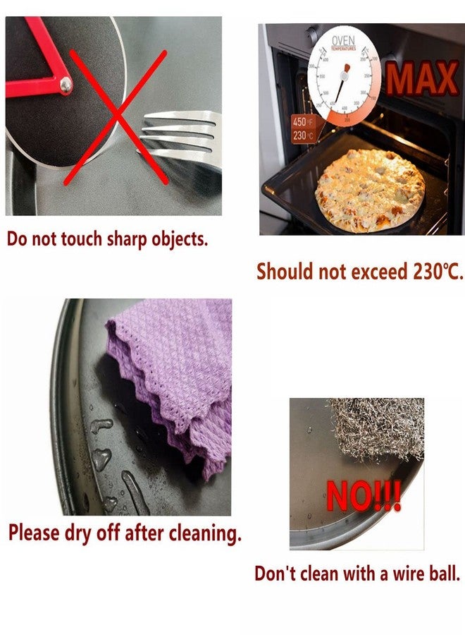 أودير صينية بيتزا غير لاصقة من أودير مقاس 14 بوصة، صينية خبز من الفولاذ الكربوني للفرن، صينية بيتزا وفطائر - Image 3