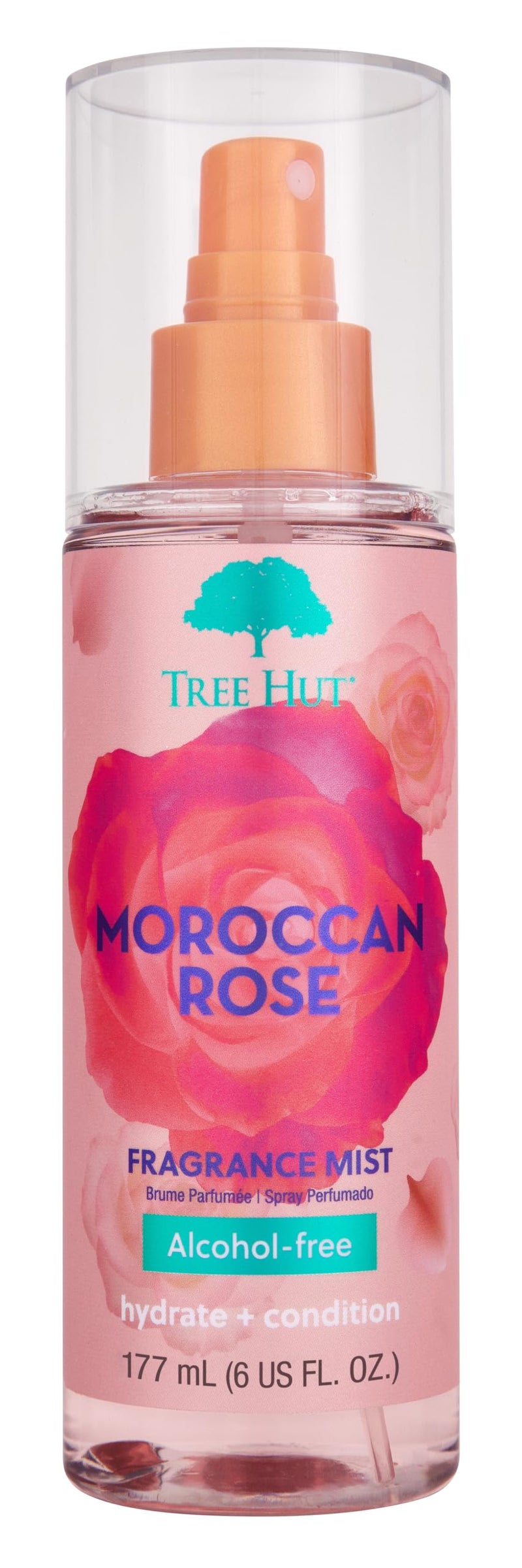 Tree Hut Moroccan Rose Fragrance Mist, Refreshing Body Spray with Light Floral Scent for Women, Layer with Favorite Scents, Holiday Gift & Stocking Stuffer, 6 fl oz - Image 1