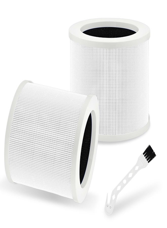 rolyta 2 Pack A1 Replacement Filter Compatible with VEWIOR Air Purifier HQSC-50, HQKJ-80, AMEIFU AP01W, KOIOS HQKJ-50, Tailulu PUR0003, 3-IN-1 Air Cleaner Filter with Brush for A1 Air Purifier - Image 1