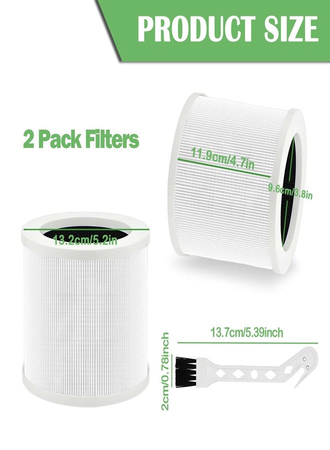 rolyta 2 Pack A1 Replacement Filter Compatible with VEWIOR Air Purifier HQSC-50, HQKJ-80, AMEIFU AP01W, KOIOS HQKJ-50, Tailulu PUR0003, 3-IN-1 Air Cleaner Filter with Brush for A1 Air Purifier - Image 3