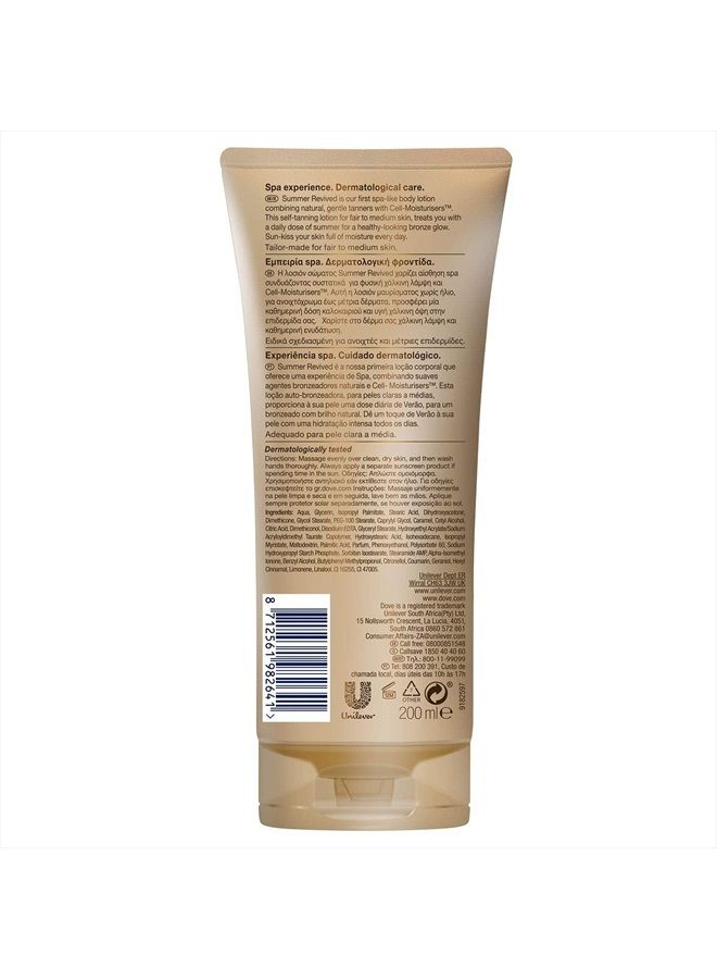Dove لوشن الجسم ديرما سبا صيف متجدد للبشرة المتوسطة إلى الداكنة 200 مل من دوف - Image 2
