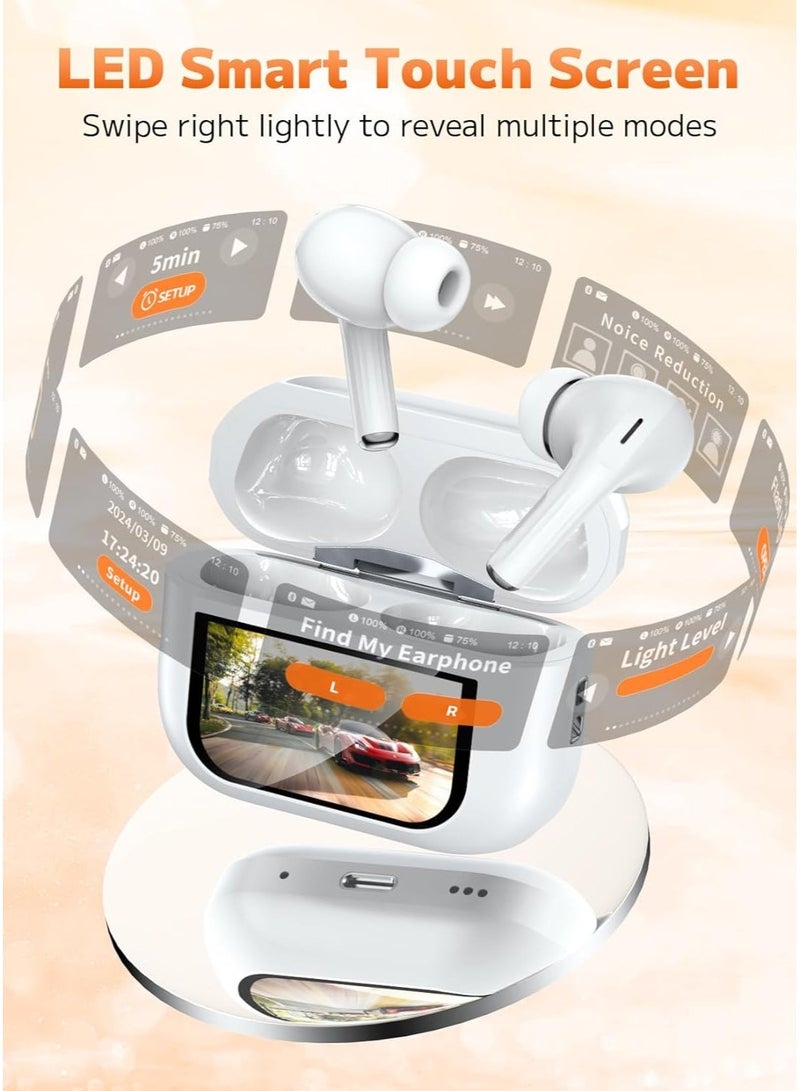 Wireless Earbuds with LED Display Charging Case, Bluetooth 5.3 Headphones with Noise Reduction, Touch Control, Hi-Fi Stereo, IPX5 Waterproof In-Ear Earphones - Image 2
