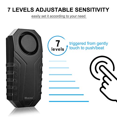 WSDCAM Bike Alarm with Remote 2 Pack, 113dB Wireless Anti-Theft Vibration Motorcycle Bicycle Alarm Vehicle Security Alarm System (Black) - Image 4