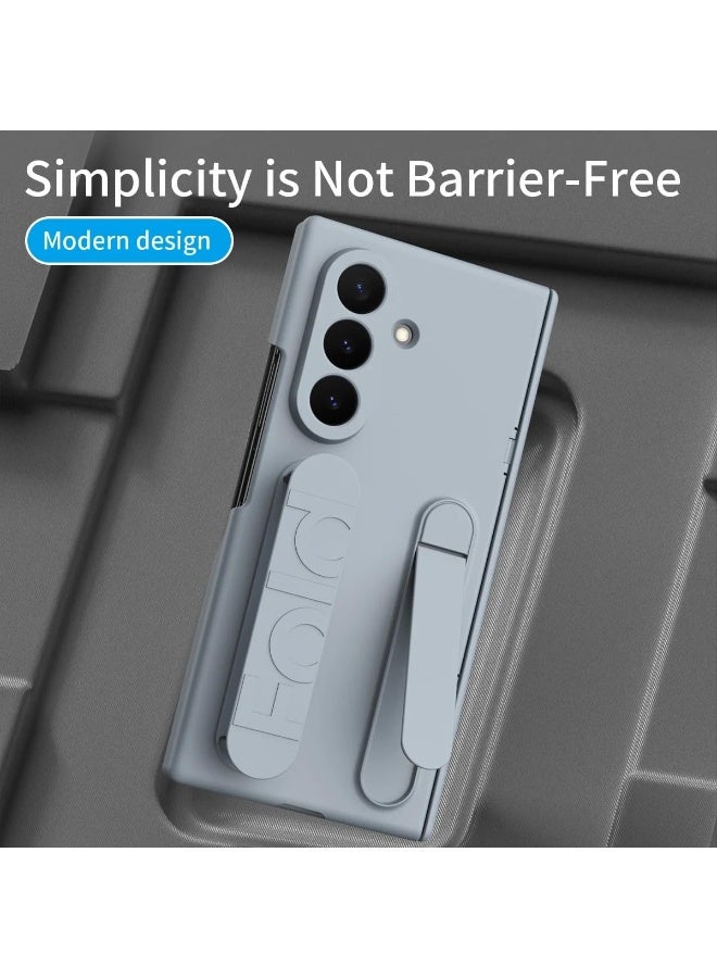 Silicone Case Compatible with Samsung Galaxy Z Trifold 5G Cover with Screen Front Film, Wristband and Foldable Bracket, Anti Shock and Anti Fall Cover for Galaxy Z Trifold - Image 4