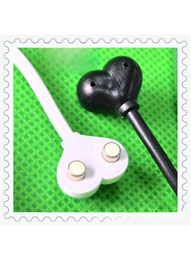 （just one black one）Adults Magnetic Charging Cable Center Distance Airplane Cup Sexual Products USB Charging Cable Digital Power Line-Color:Center Distance 9MM Heart-shaped Black 0.8 M Magnet 4.0（just one black one）  - Image 1