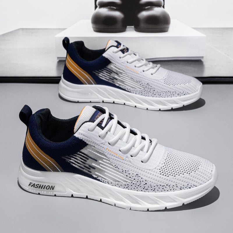 Men'S Shoes Breathable Mesh Mesh Shoes Running Sports Men'S Casual Work Work Safety Shoes - Image 1