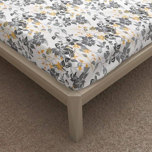 Wakefit Cotton Fitted Bedsheet | 200 TC Elastic Fitted Sheet, Queen Bed Bedsheet with 2 Pillow Printed Covers | Florenza - 78X60 Inches, Pink - Image 5