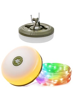 Generic Camping Light String, 3 in 1 Camping Light Rechargeable(29.5Ft), RGB Portable Outdoor String Lights, Durable Tent Fairy Lights, Multi-Modes & Brightness, USB RV Awning Lights for Camper, Yard  - Image 1