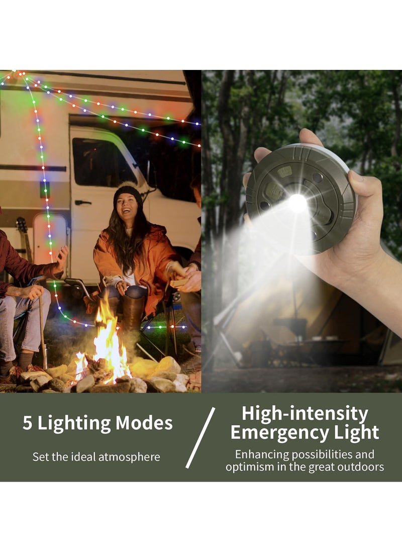 Generic - Camping Light String, 3 in 1 Camping Light Rechargeable(29.5Ft), RGB Portable Outdoor String Lights, Durable Tent Fairy Lights, Multi-Modes & Brightness, USB RV Awning Lights for Camper, Yard - Image 1