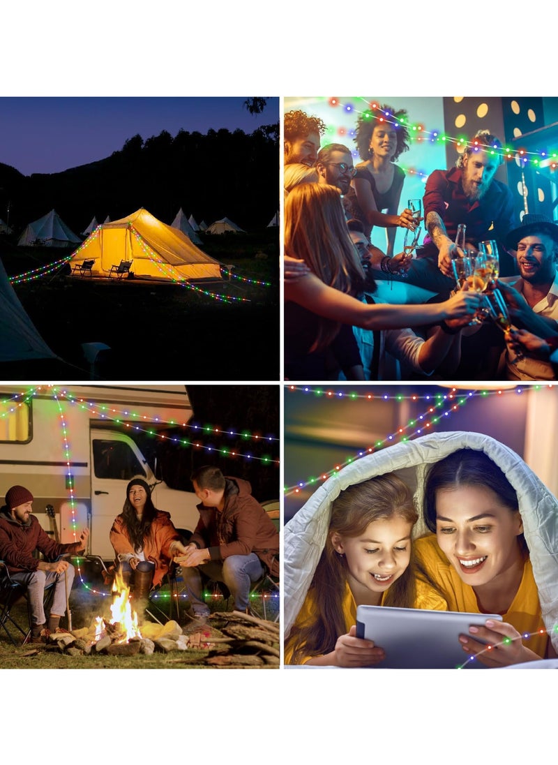 Generic - Camping Light String, 3 in 1 Camping Light Rechargeable(29.5Ft), RGB Portable Outdoor String Lights, Durable Tent Fairy Lights, Multi-Modes & Brightness, USB RV Awning Lights for Camper, Yard - Image 1