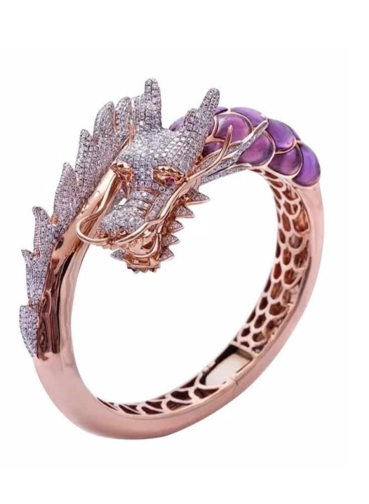 Y&D 1-Piece 18k Rose Gold Dragon Ring - Image 1