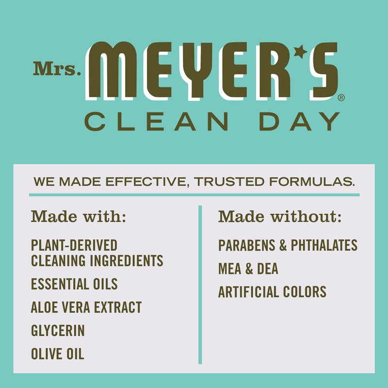 MRS. MEYER'S CLEAN DAY Hand Soap Refill, Made with Essential Oils, Biodegradable Formula, Basil, 33 fl. oz - Image 3