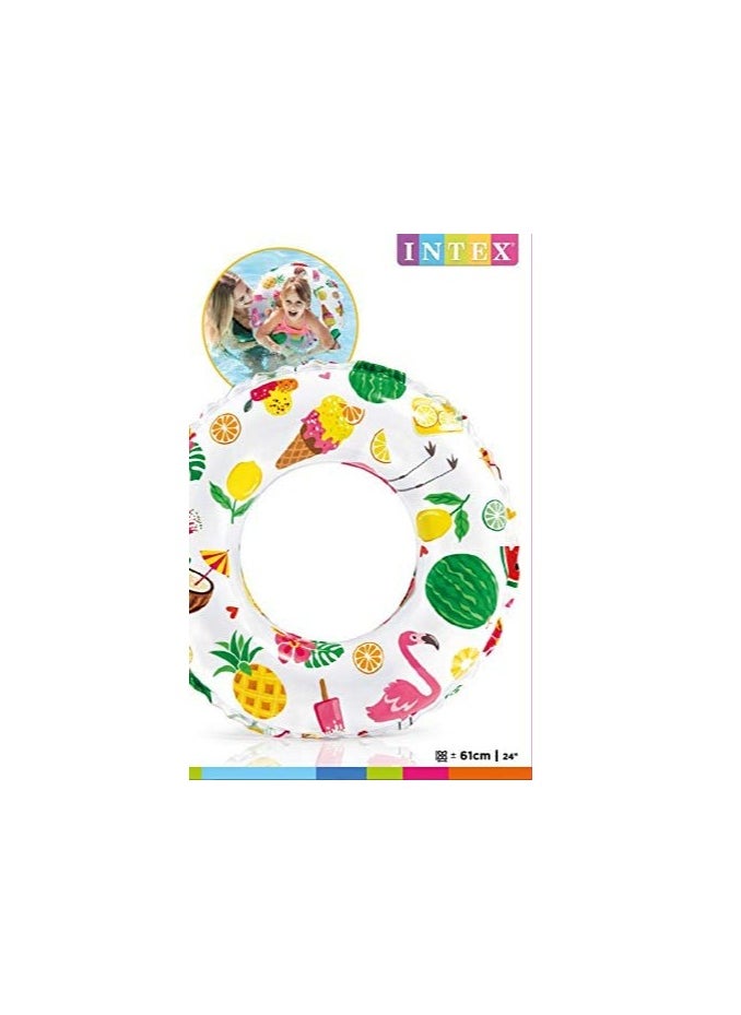 INTEX 59230NP-Lively Print Inflatable Swim Ring 51cm/20", Fruits  - Image 5