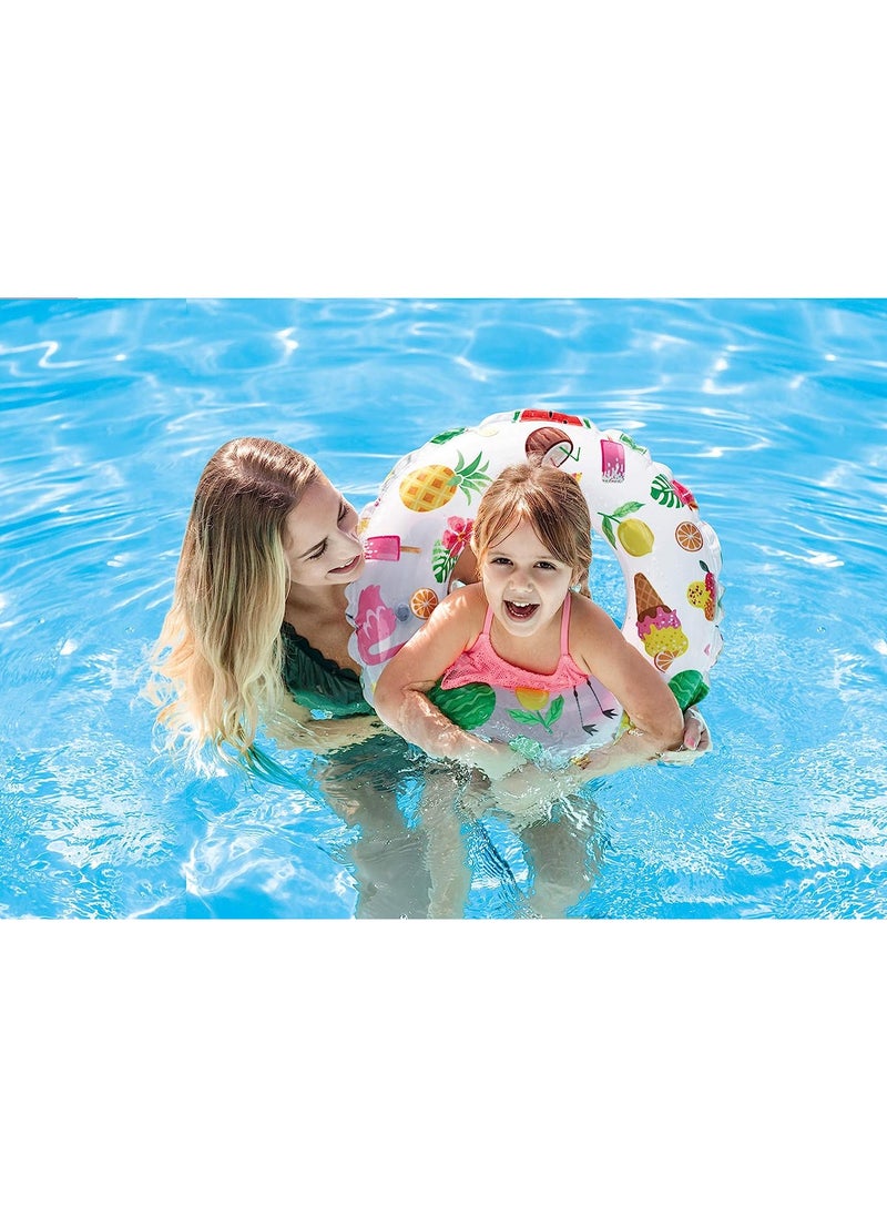 INTEX 59230NP-Lively Print Inflatable Swim Ring 51cm/20", Fruits  - Image 4