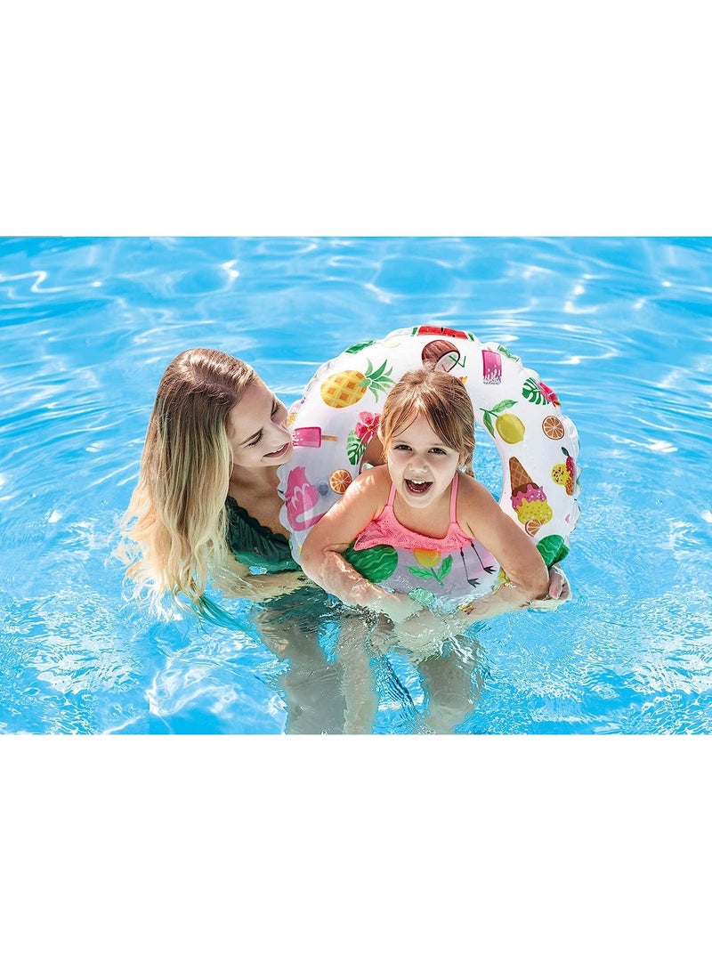 INTEX 59230NP-Lively Print Inflatable Swim Ring 51cm/20", Fruits - Image 3