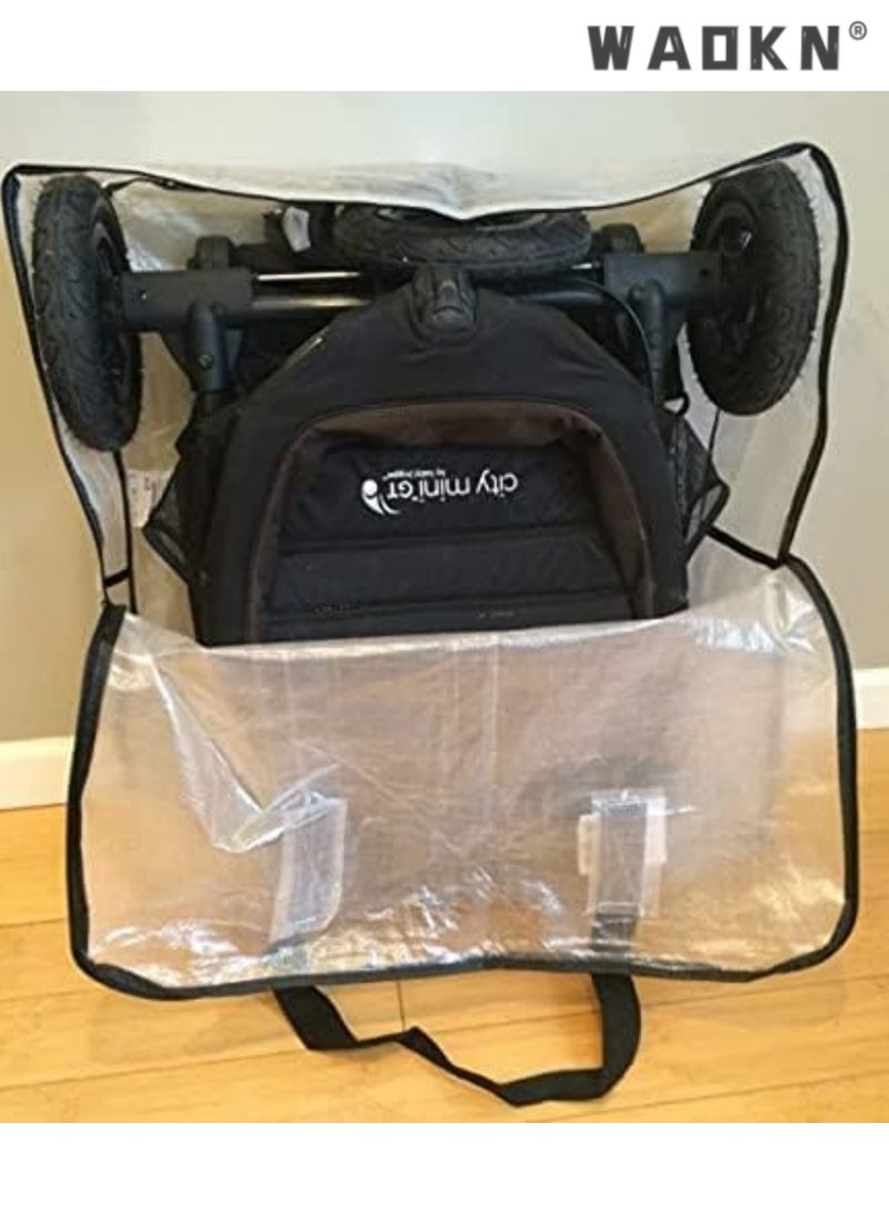 WAOKN 3 Pack Heavy Duty Extra Large Clear Moving Bags W/Backpack Straps Strong Handles And Zippers, Storage Totes For Space Saving, Fold Flat, Alternative to Moving Box (Clear)  - Image 4