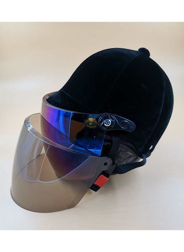 CORSA New Velvet Cloth UV Protective Mirror Riding Outdoor Protective Helmet 