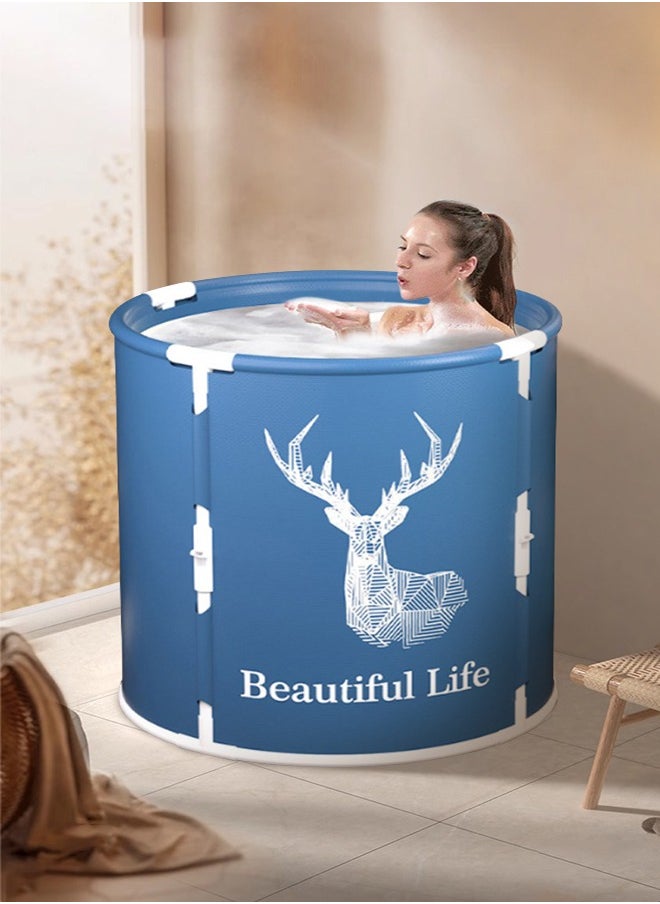 Sumkyle - Portable Bathtub Foldable Soaking Bathing Tub for Freestanding Shower Stall Thickened Thermal Foam to Keep Temperature Spa Hot Ice bath Bath - Image 1