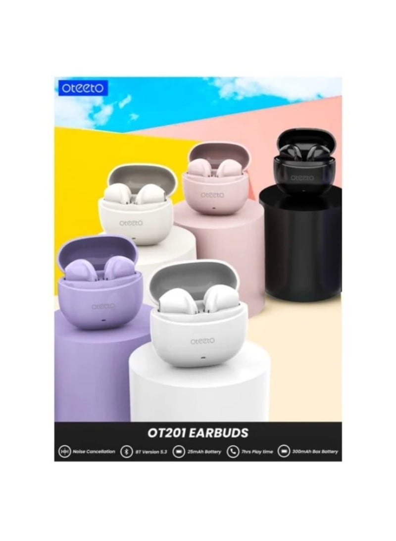 أوتيتو سماعات أذن لاسلكية Oteeto OT201 - سماعات أذن بلوتوث 5.3 مع خاصية إلغاء الضوضاء النشطة والتحكم باللمس - Image 4