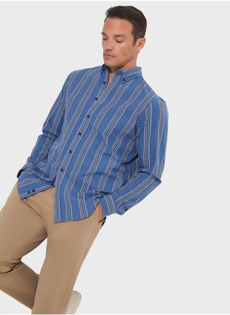 جون Check Deatiled  Regular Fit Shirt