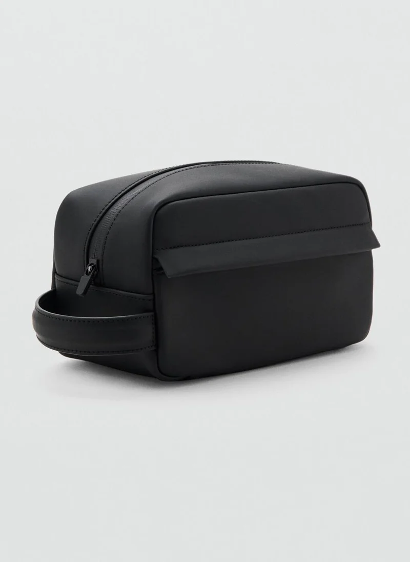 Mango Man Zipped pebbled cosmetic bag