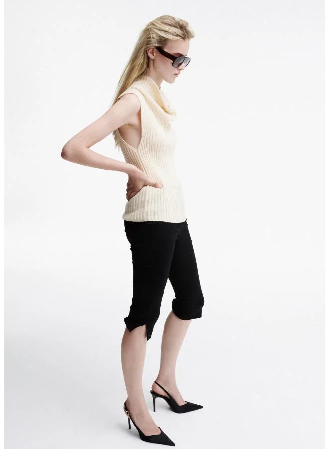 Mango  Turtleneck Ribbed Gilet for Women | Best Price UAE
