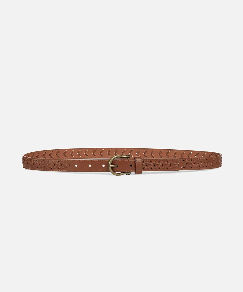 ابيكول Belt with Decorative Stitching