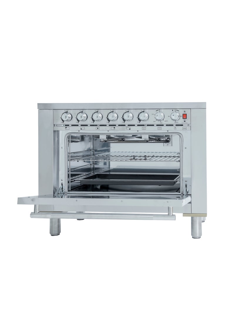 Masterchef Pro Series 5-Burner Commercial Heavy Duty Gas Cooker with Oven - Stainless Steel – Made in Korea – 100W X 60D X 96.5H cm - Image 2